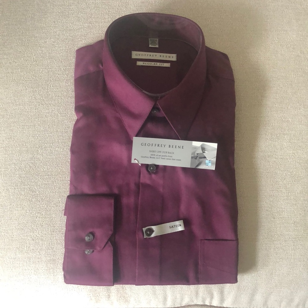 Men’s Burgundy Dress Shirt